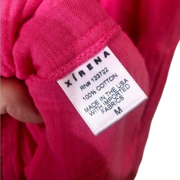 Xirena Nissa Open Back Tiered Puff Sleeve Mini Trapeze Dress Size Medium - Picture 9 of 10